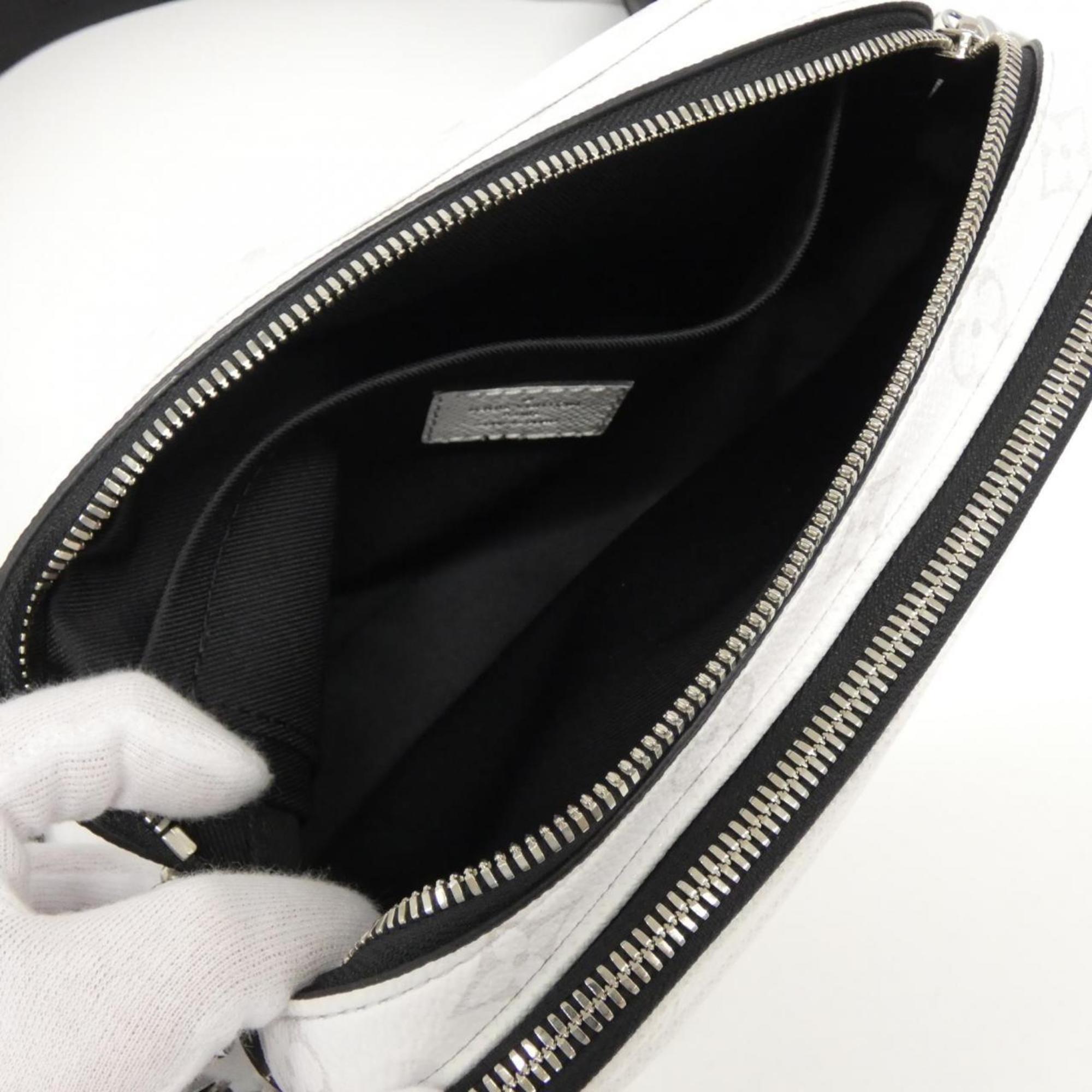 Louis Vuitton Taigarama White Coated Canvas Shoulder Bag (Pre-Owned)