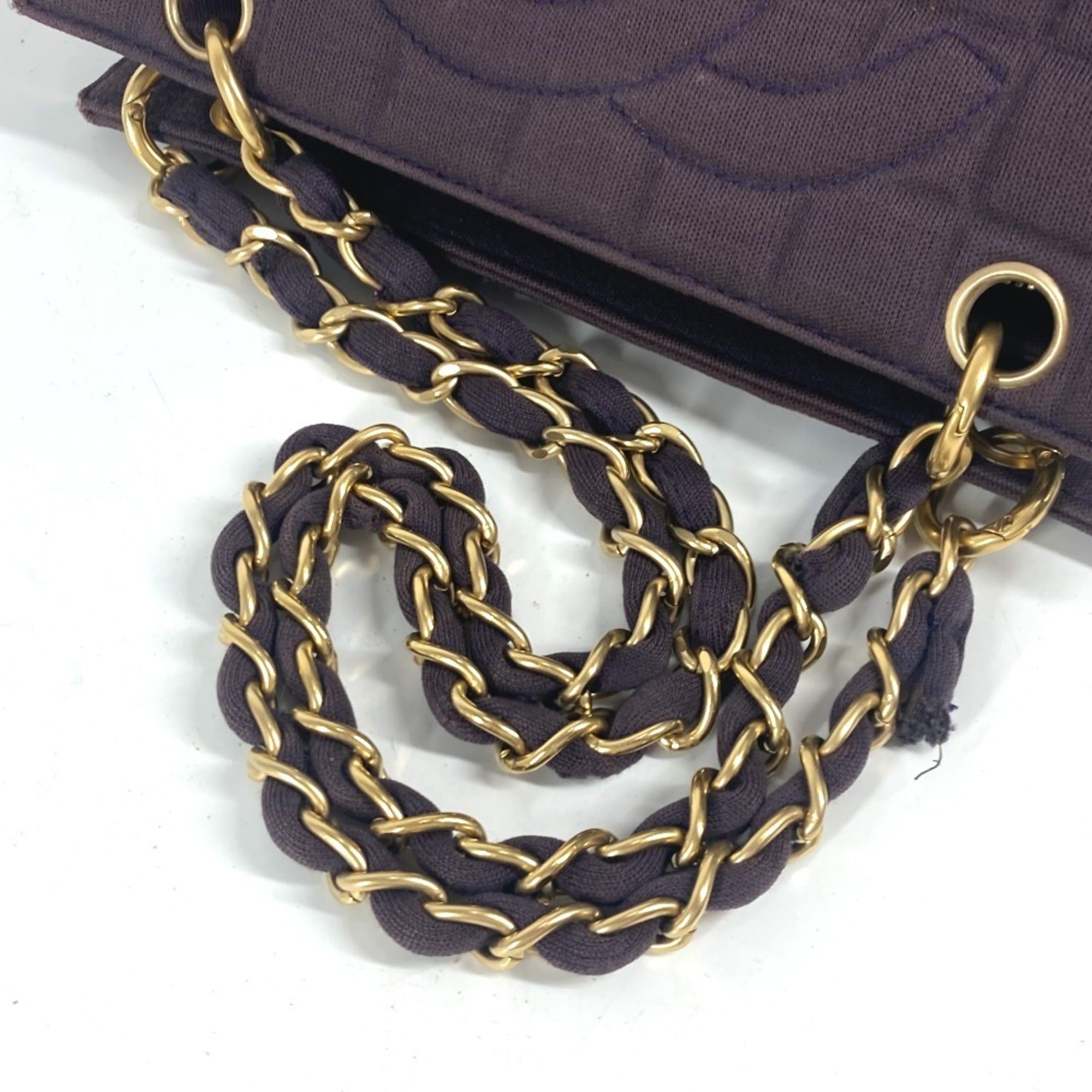 Chanel Purple Jersey Shoulder Bag (Pre-Owned)