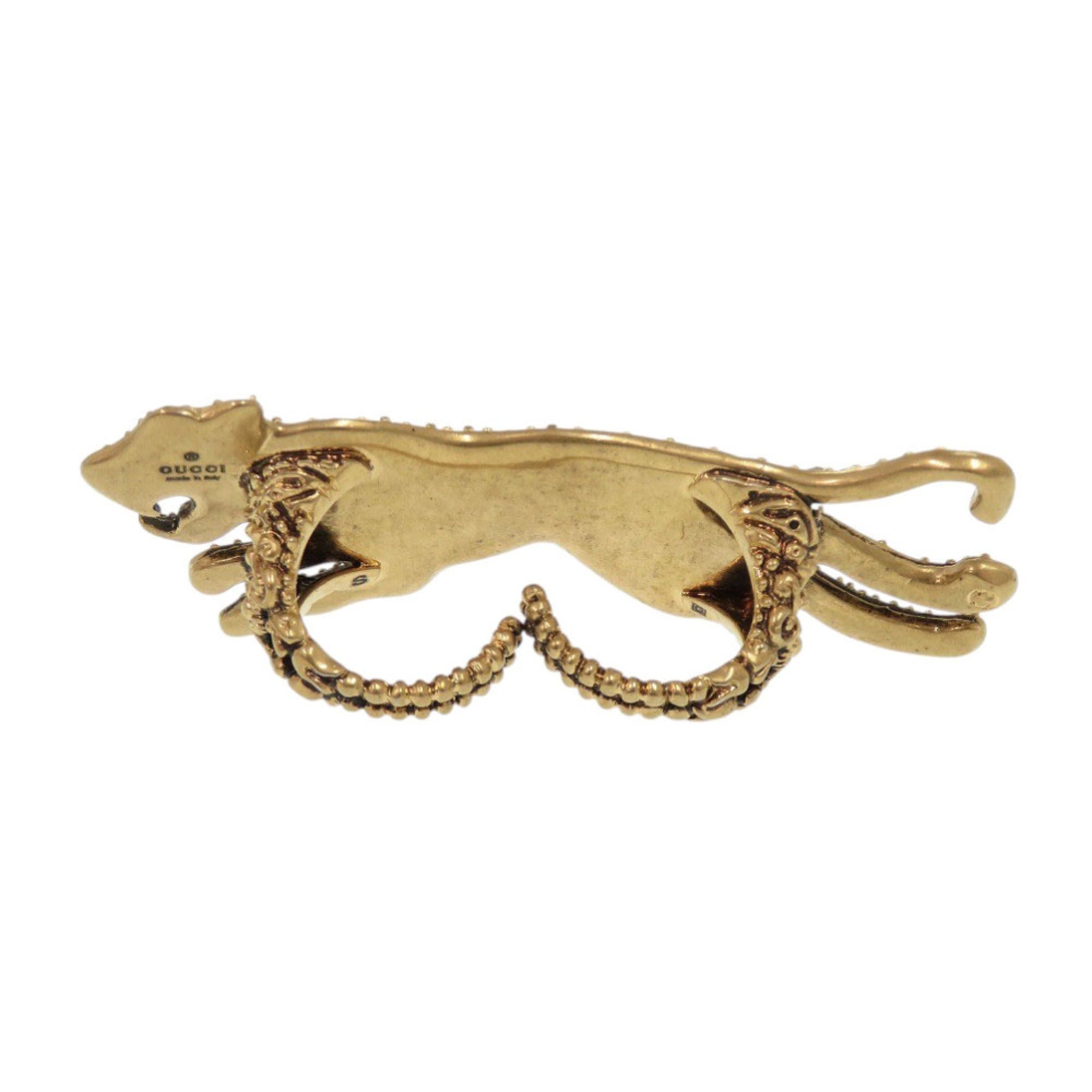 Gucci Gold Silver Metal Band Ring (Pre-Owned)