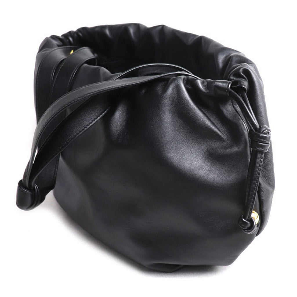 Bottega Veneta Black Leather Shoulder Bag (Pre-Owned)