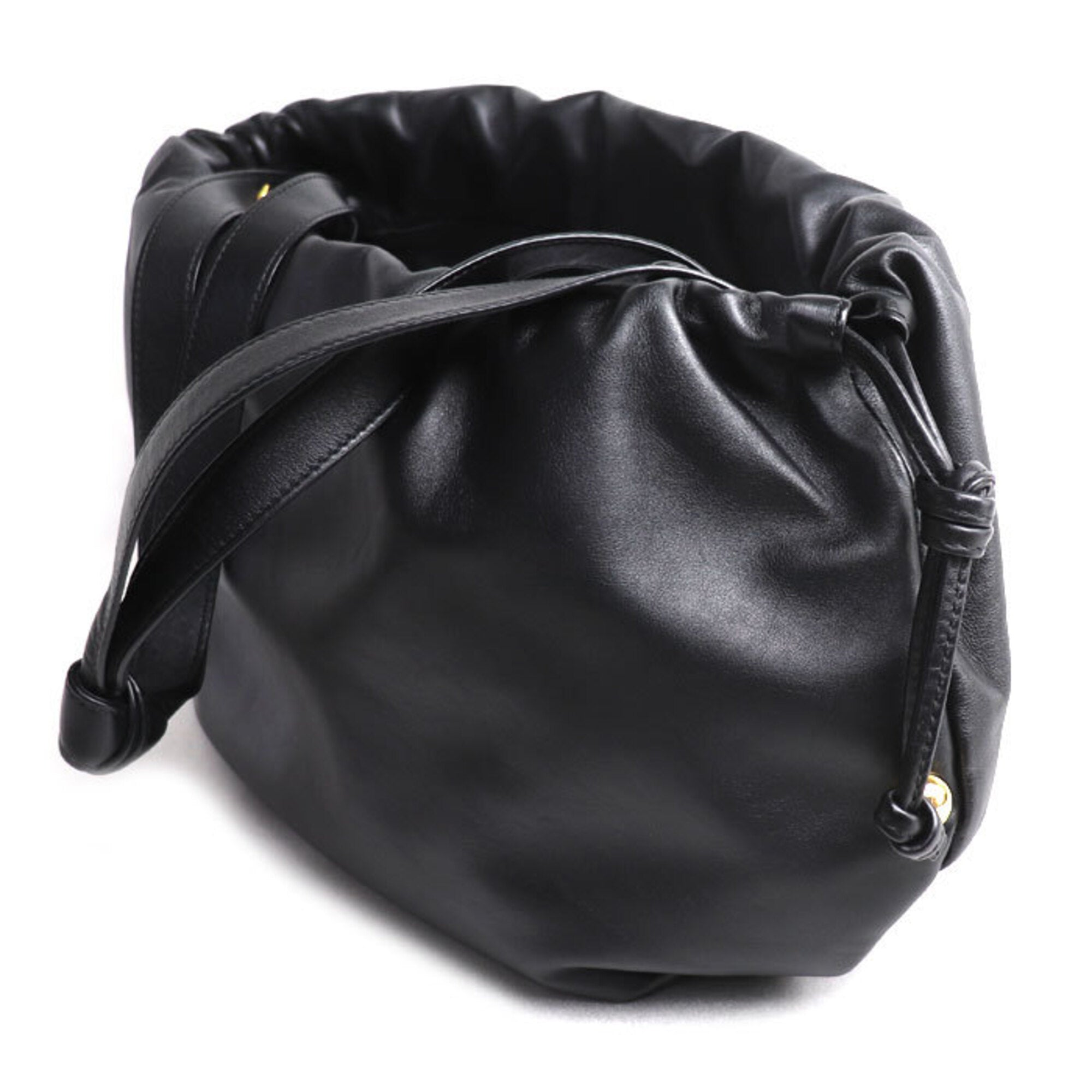 Bottega Veneta Black Leather Shoulder Bag (Pre-Owned)