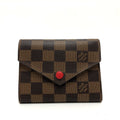 Louis Vuitton Brown Red Color Damier Canvas Coin Purse/Coin Case (Pre-Owned)