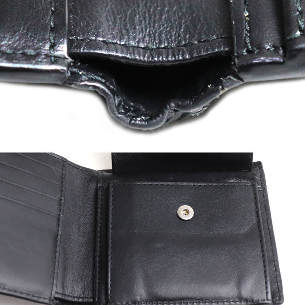 Bottega Veneta Black Leather Wallet (Bi-Fold) (Pre-Owned)
