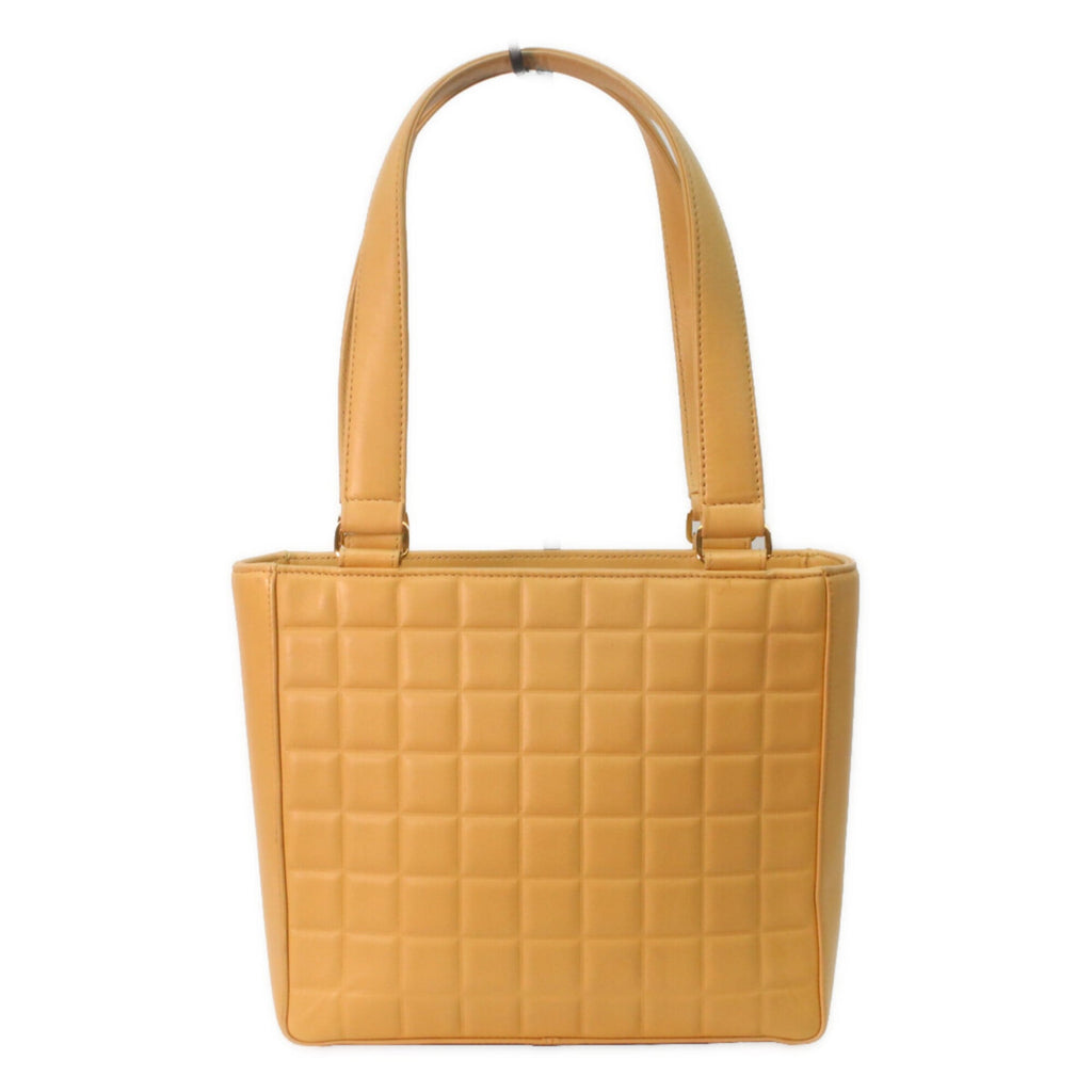 Chanel Chocolate Bar Beige Leather Handbag (Pre-Owned)