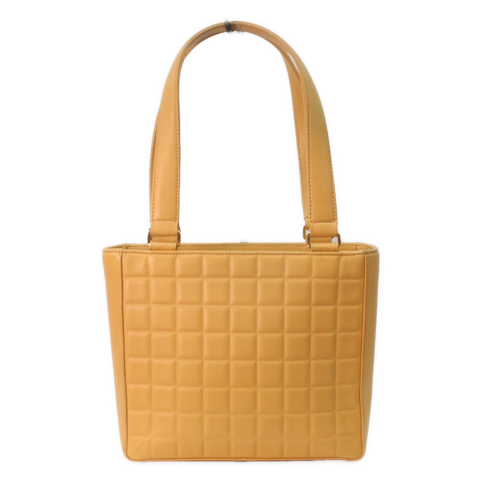 Chanel Chocolate Bar Beige Leather Handbag (Pre-Owned)