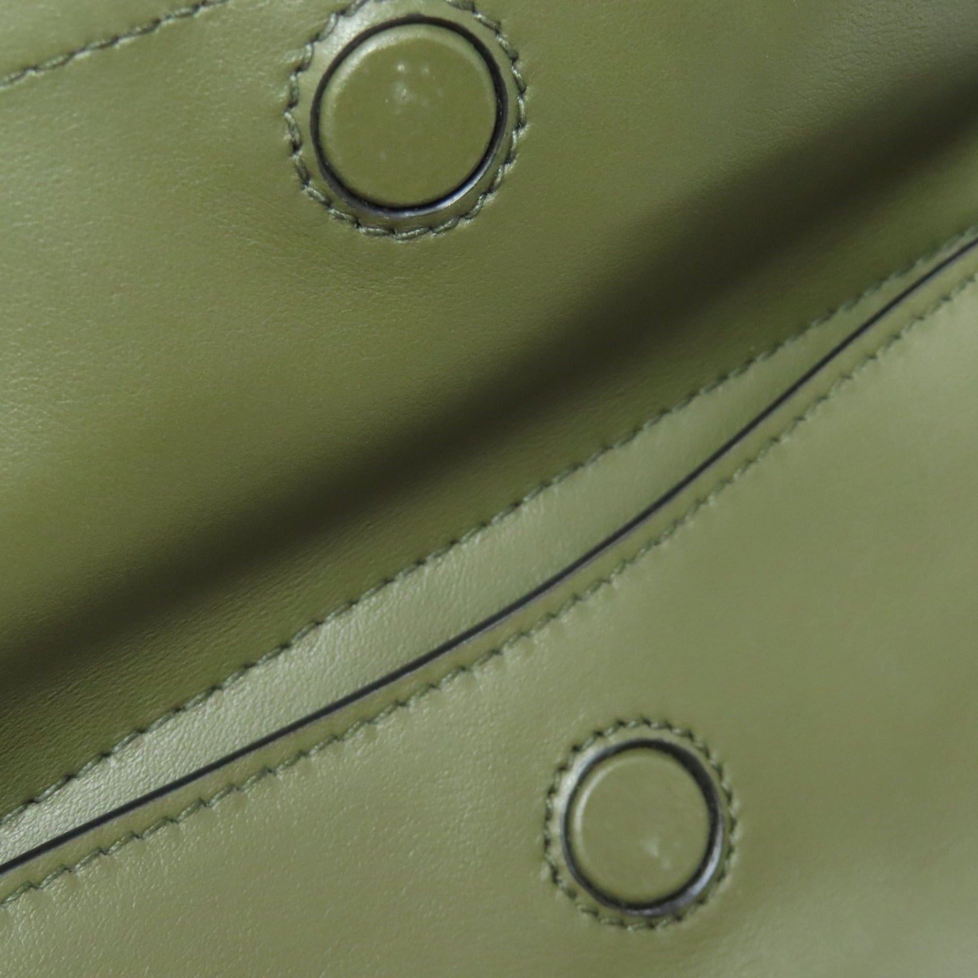 Prada Khaki Leather Shoulder Bag (Pre-Owned)
