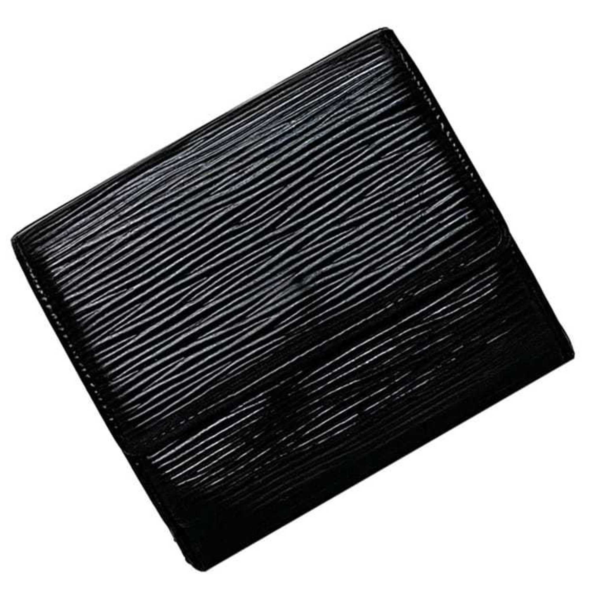 Louis Vuitton Black Noir Epi Leather Wallet (Tri-Fold) (Pre-Owned)