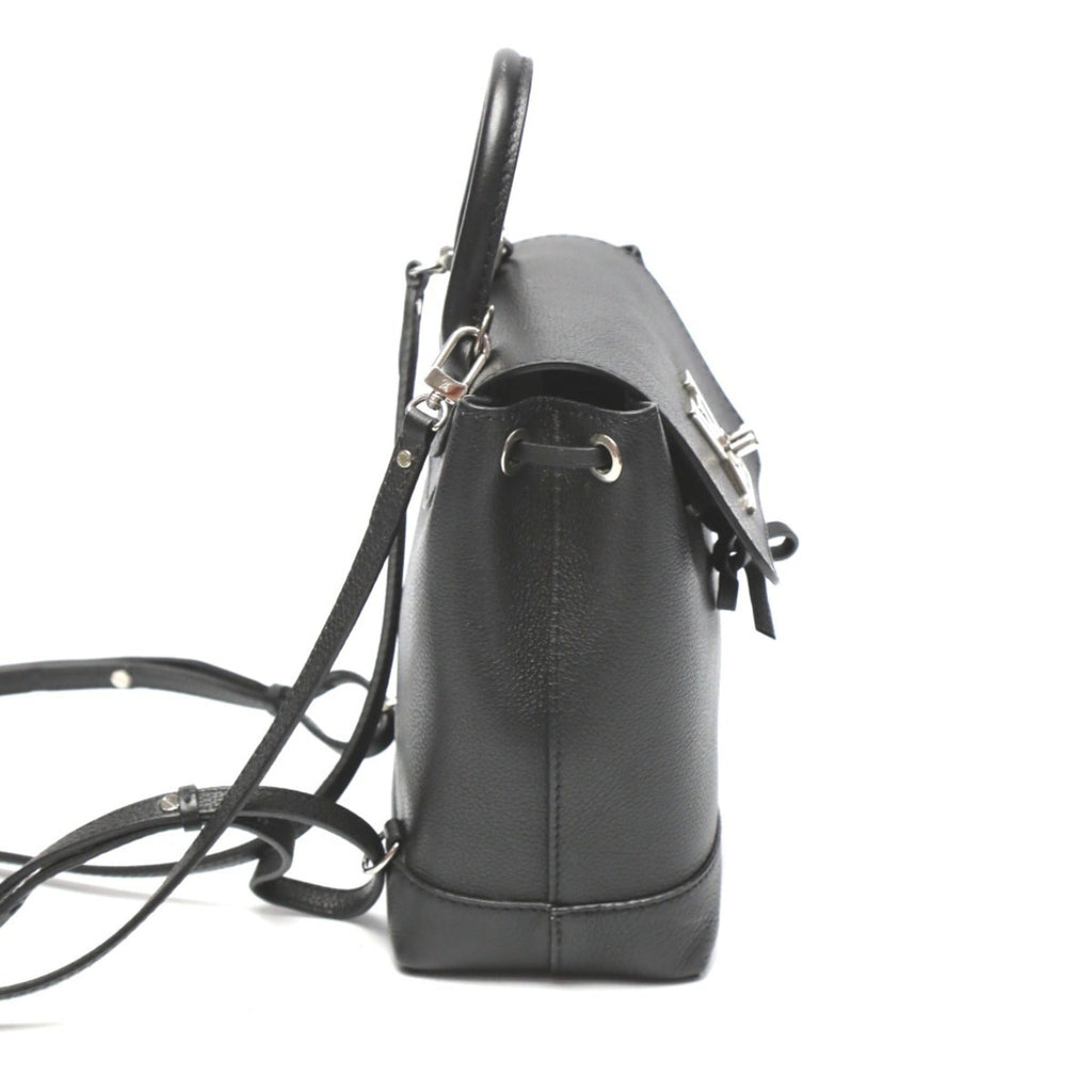 Louis Vuitton Black Noir Leather Backpack (Pre-Owned)