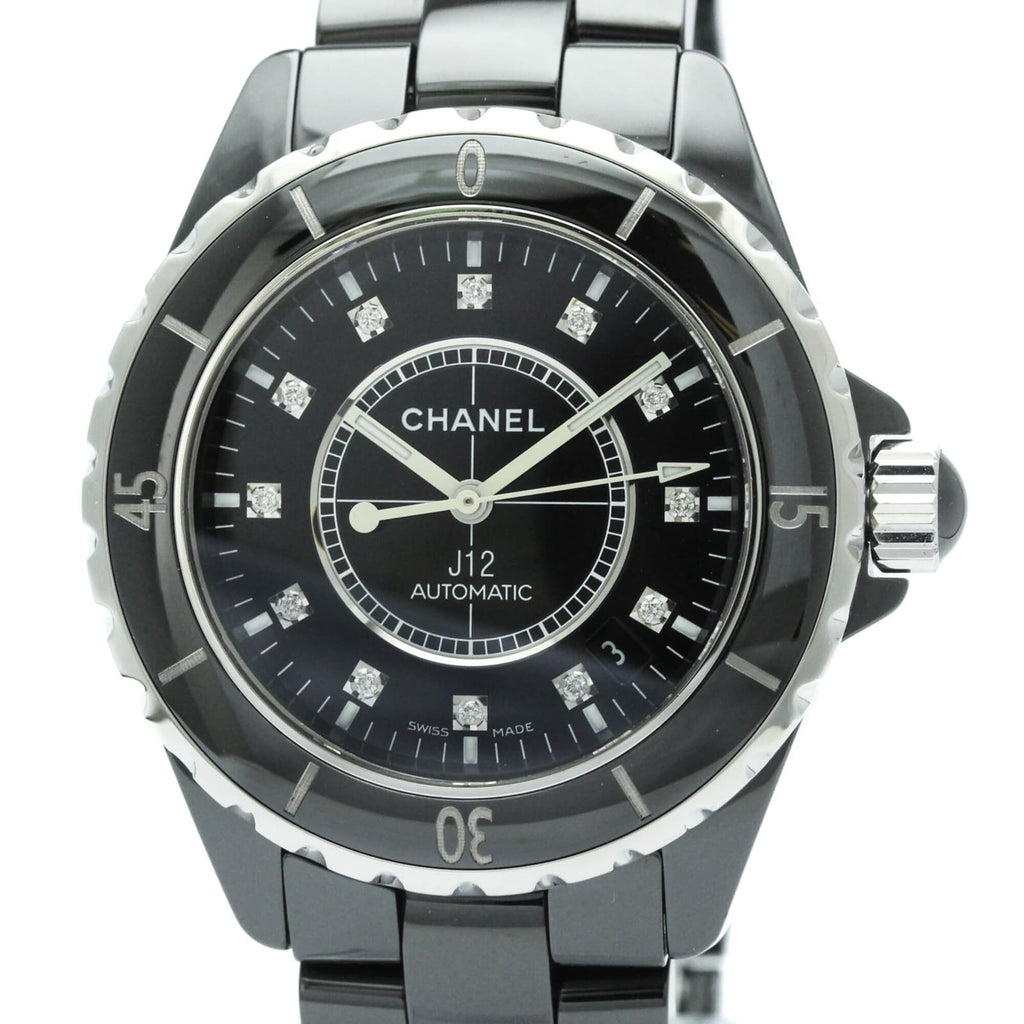 Chanel J12 Automatic Watch Ceramic And Stainless Steel With Diamond Markers Watch (Pre-Owned)