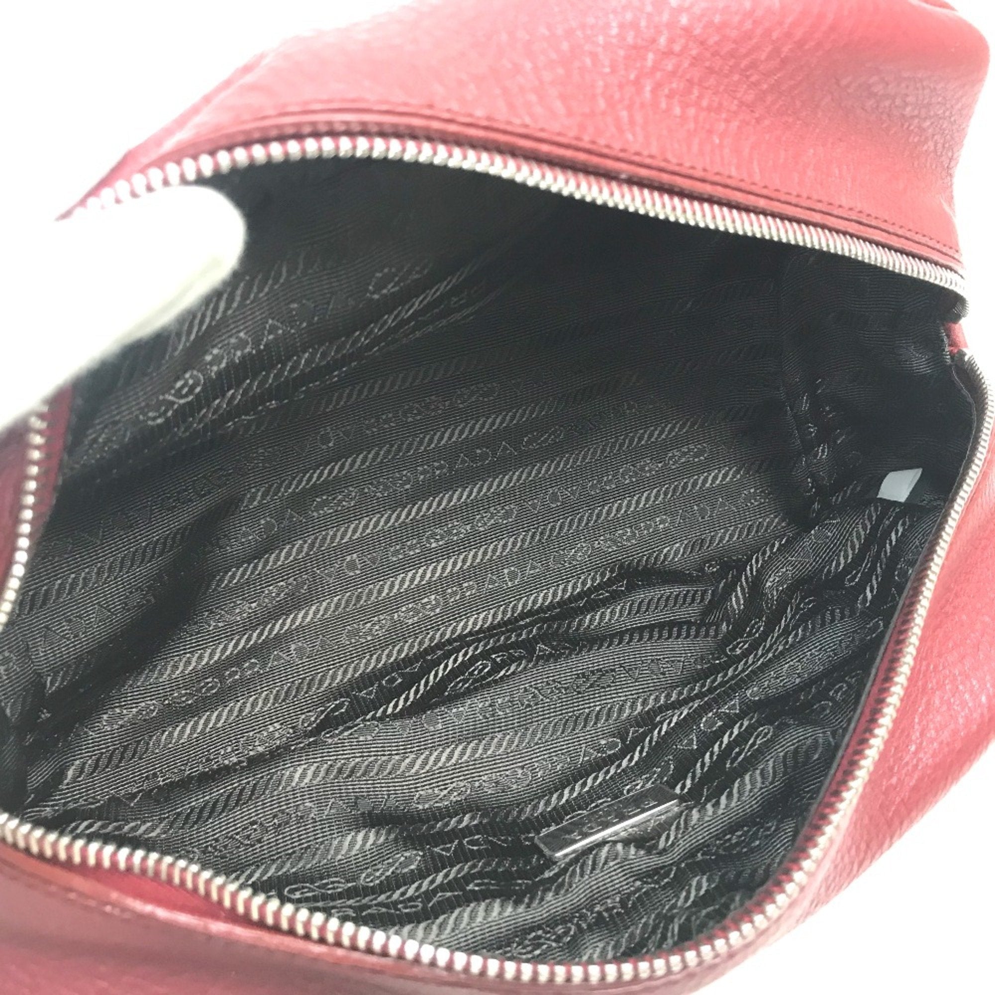 Prada Red Leather Pouch (Pre-Owned)