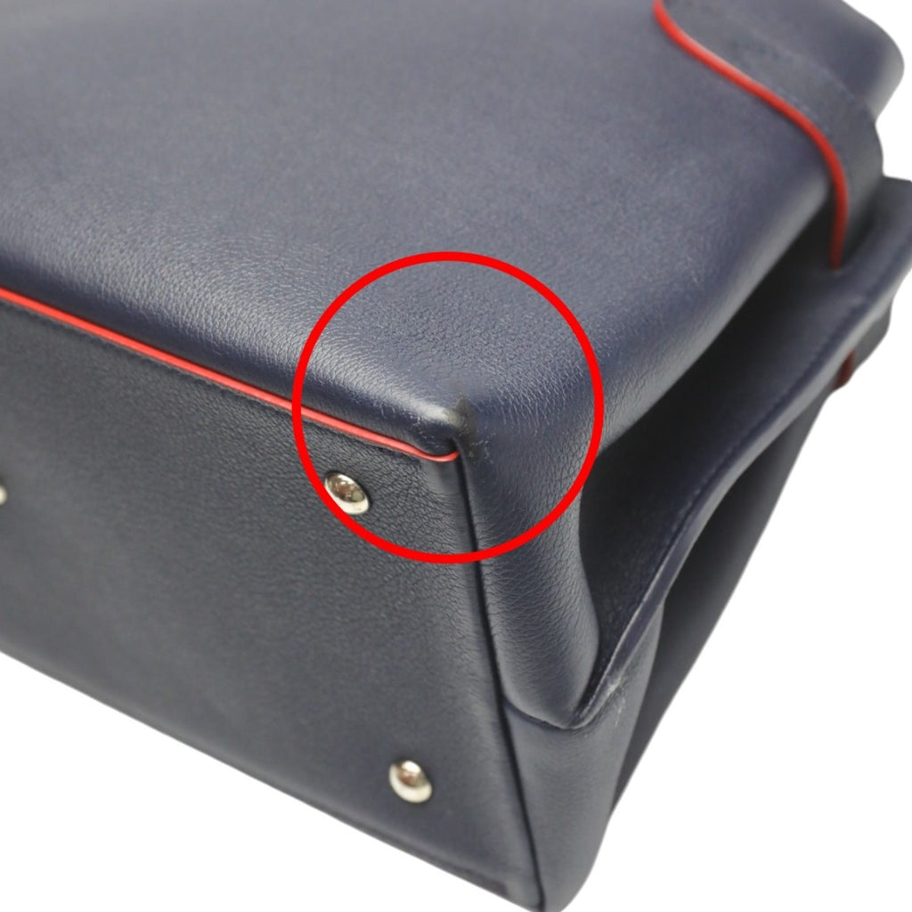 Louis Vuitton Navy Red Color Handbag (Pre-Owned)