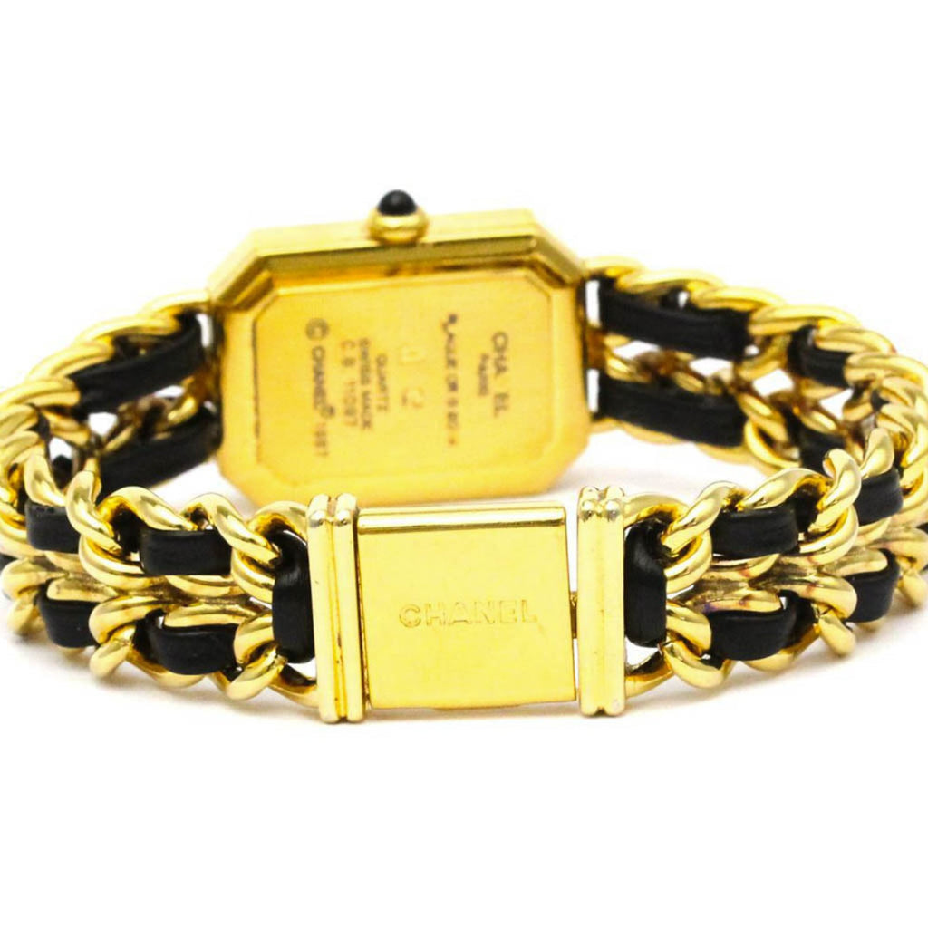 Chanel Premiere Rock Quartz Watch Plated Metal And Leather Watch (Pre-Owned)
