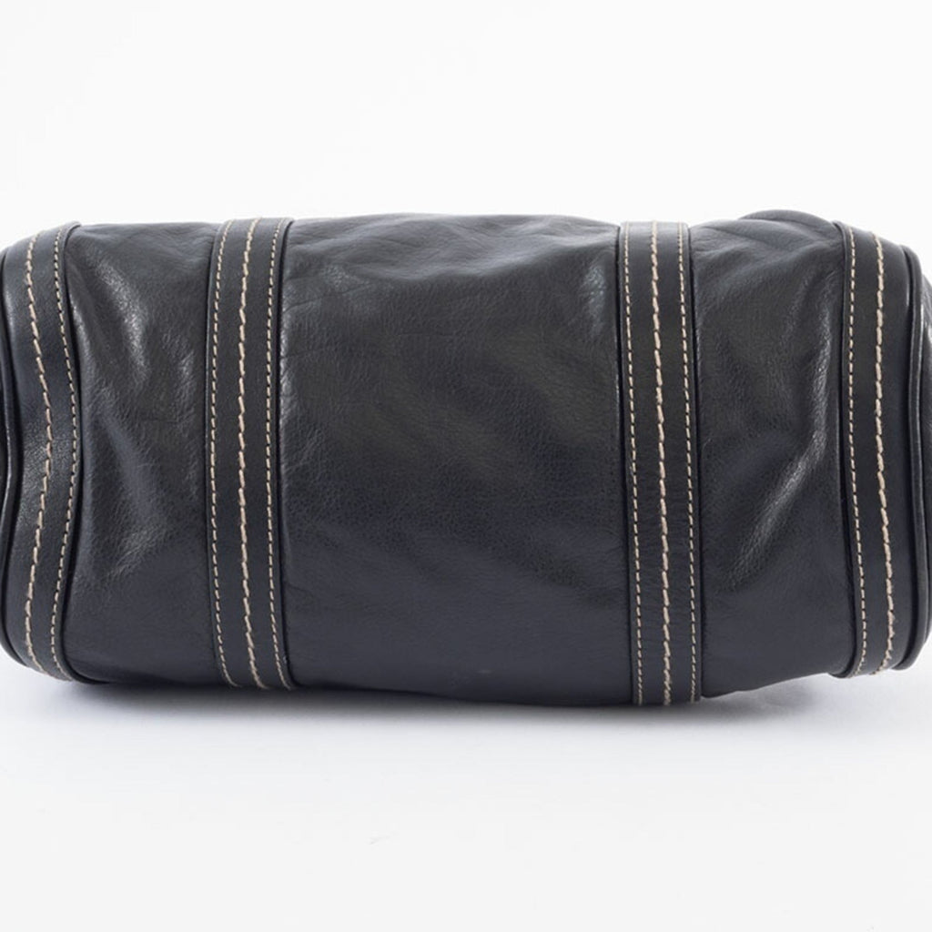 Gucci Hysteria Black Leather Boston Bag (Pre-Owned)
