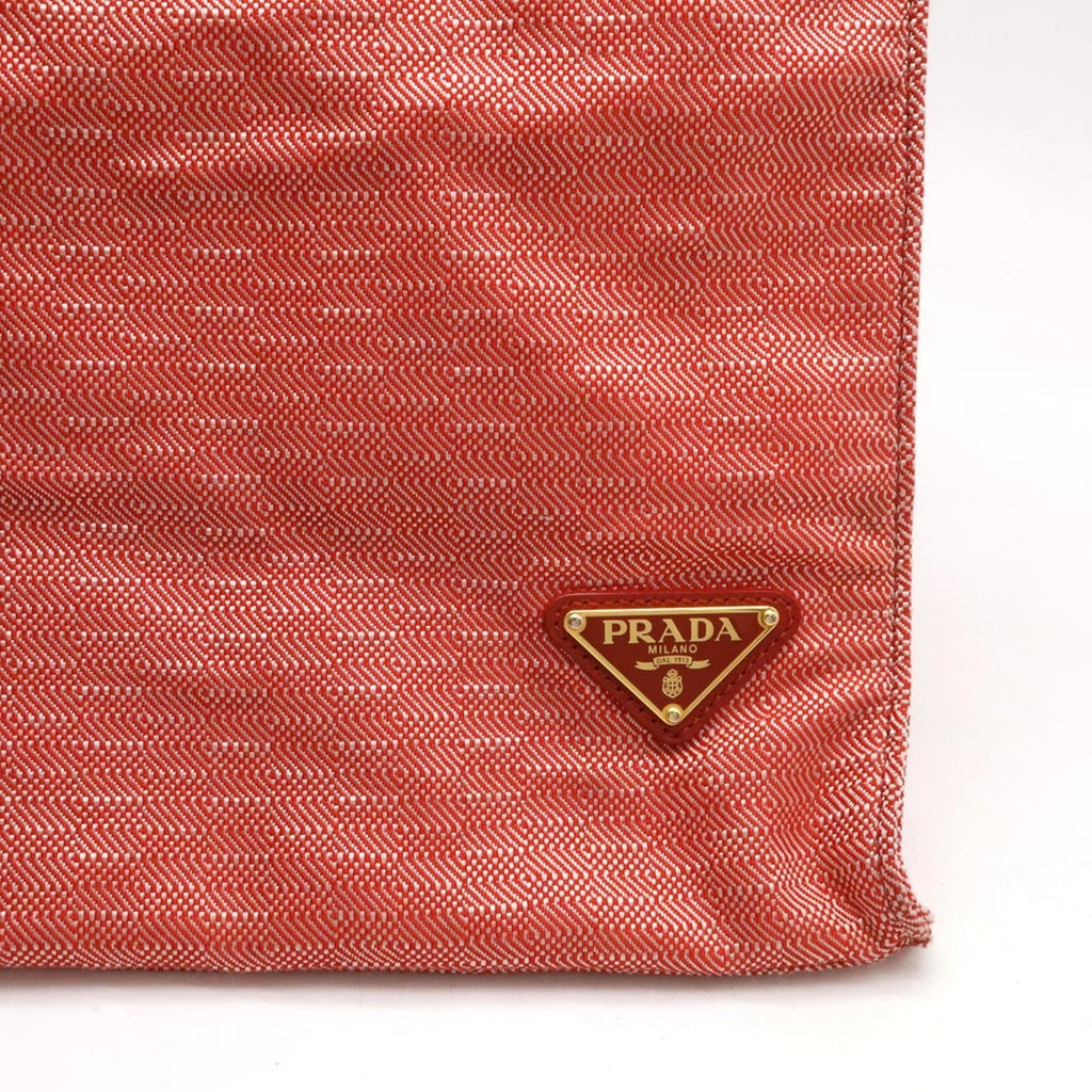 Prada Red Color Tessuto Shoulder Bag Tote Bag (Pre-Owned)