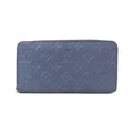 Louis Vuitton Navy Leather Long Wallet (Bi-Fold) (Pre-Owned)