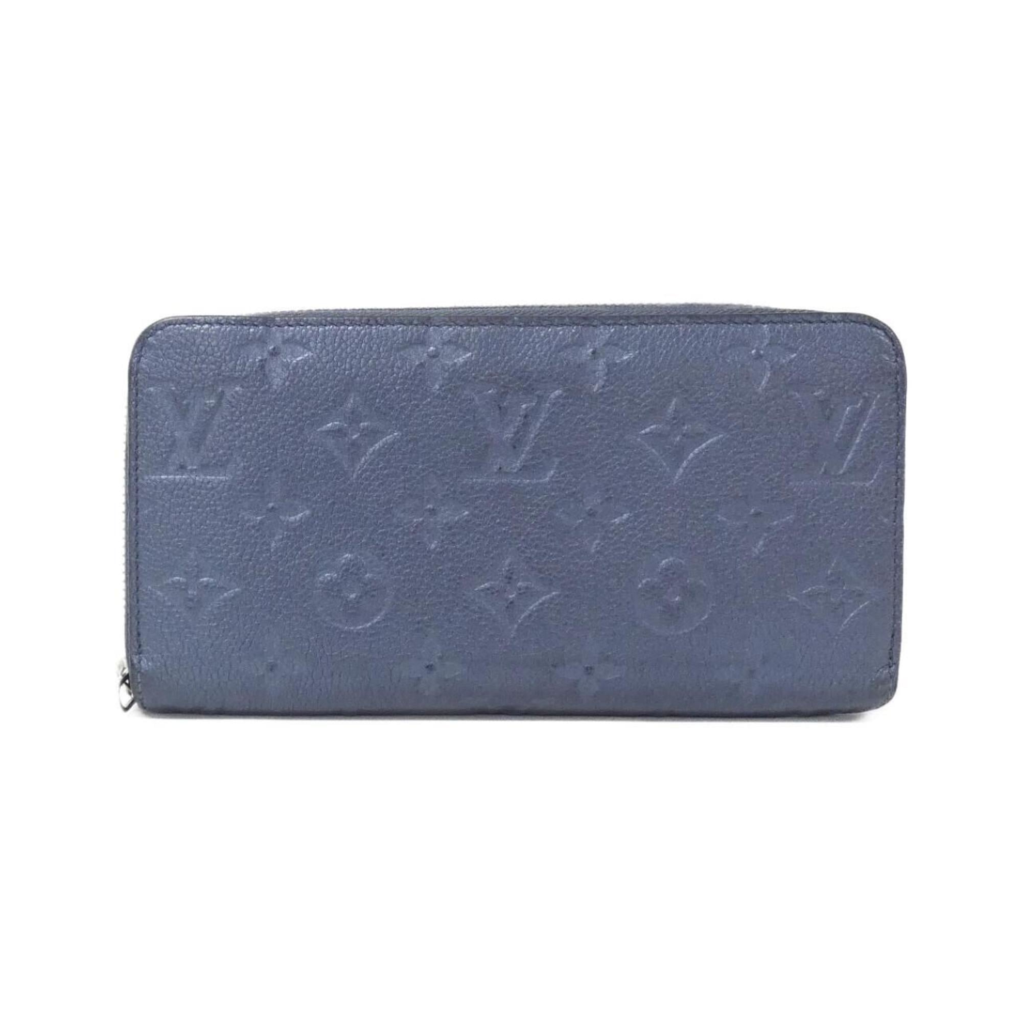 Louis Vuitton Navy Leather Long Wallet (Bi-Fold) (Pre-Owned)