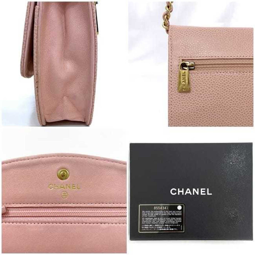 Chanel Pink Caviar Leather Shoulder Bag (Pre-Owned)