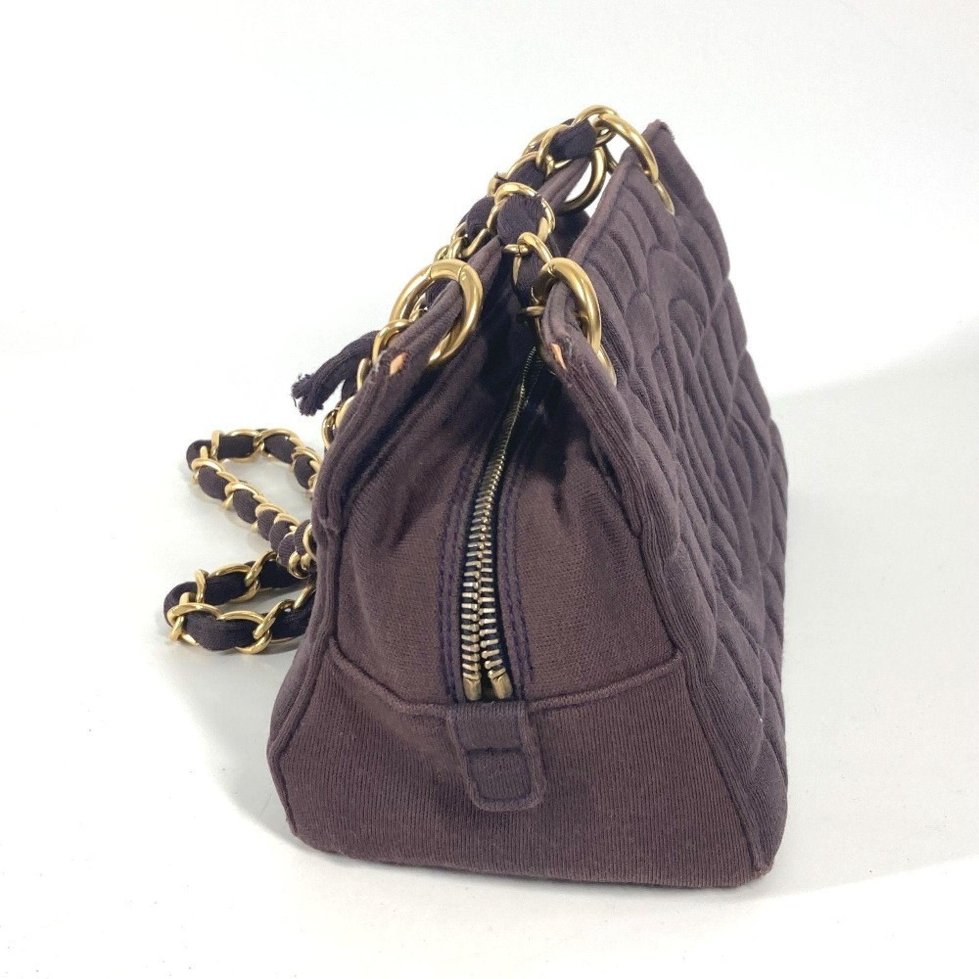 Chanel Purple Jersey Shoulder Bag (Pre-Owned)