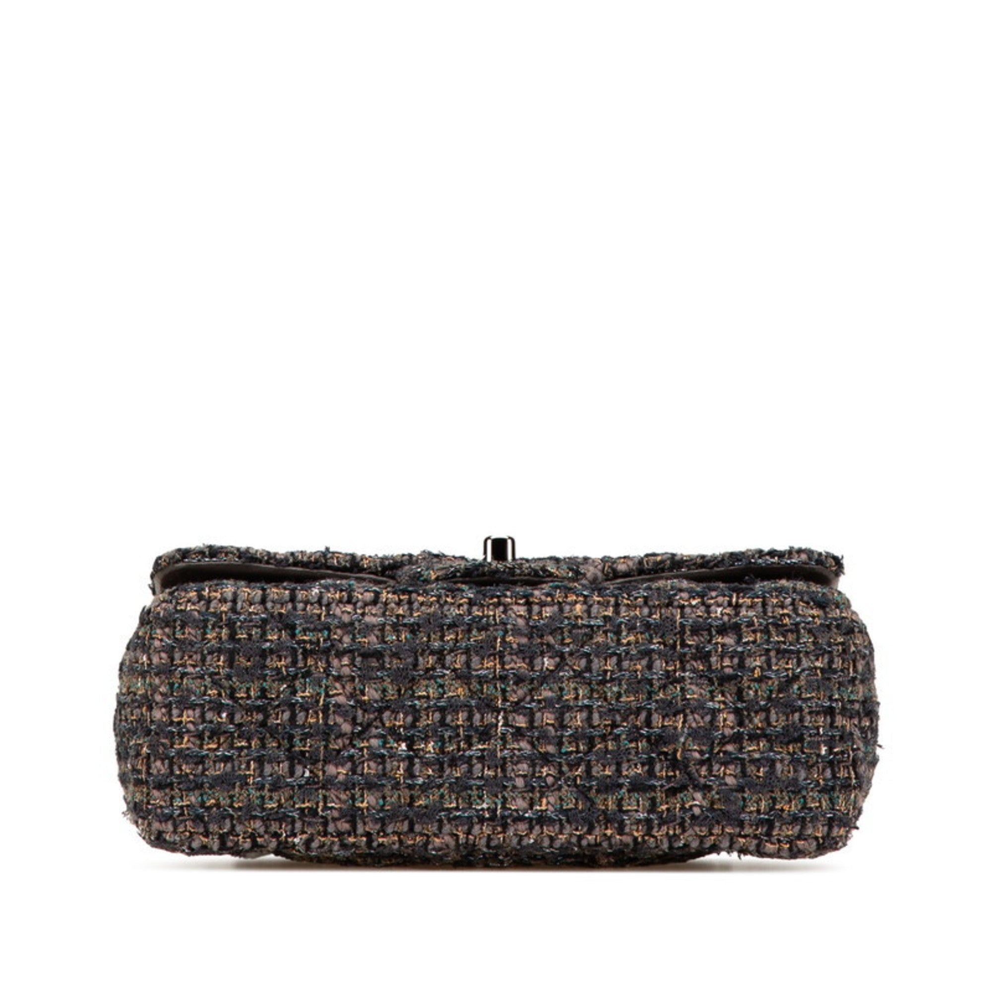 Chanel Gray Tweed Leather Shoulder Bag (Pre-Owned)
