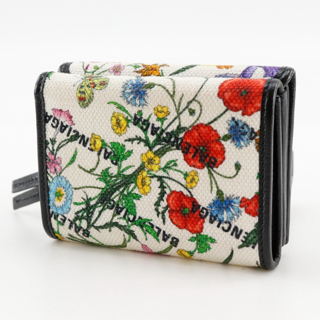 Gucci Black Multi-Color Canvas Wallet (Tri-Fold) (Pre-Owned)