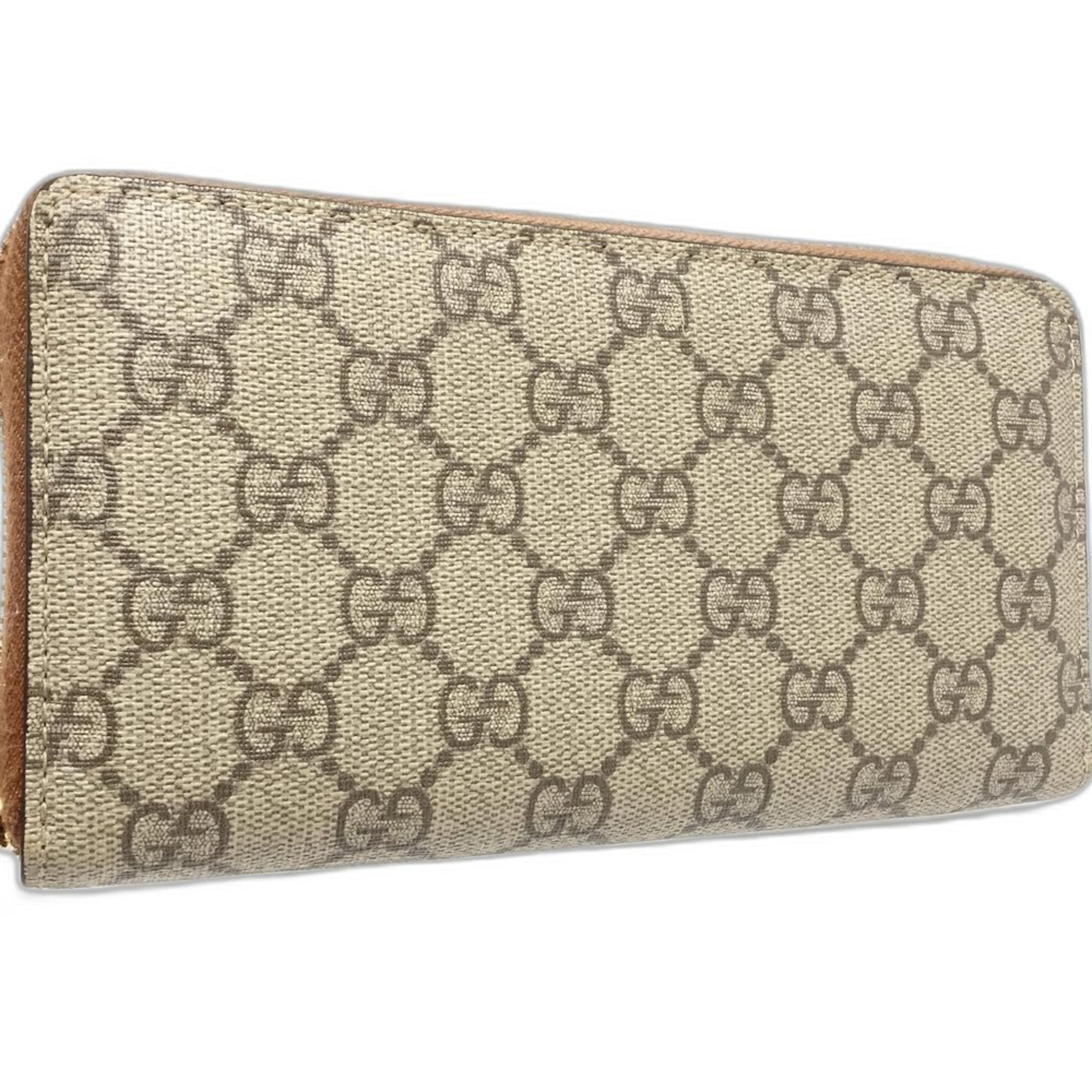 Gucci Beige Gg Supreme Long Wallet (Bi-Fold) (Pre-Owned)