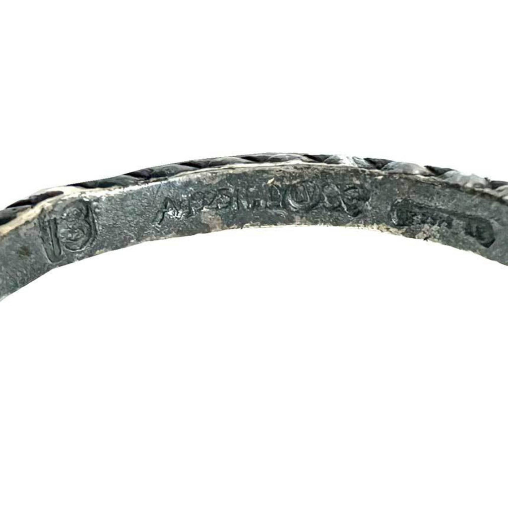 Bottega Veneta Intrecciato Silver 925 Band Ring (Pre-Owned)