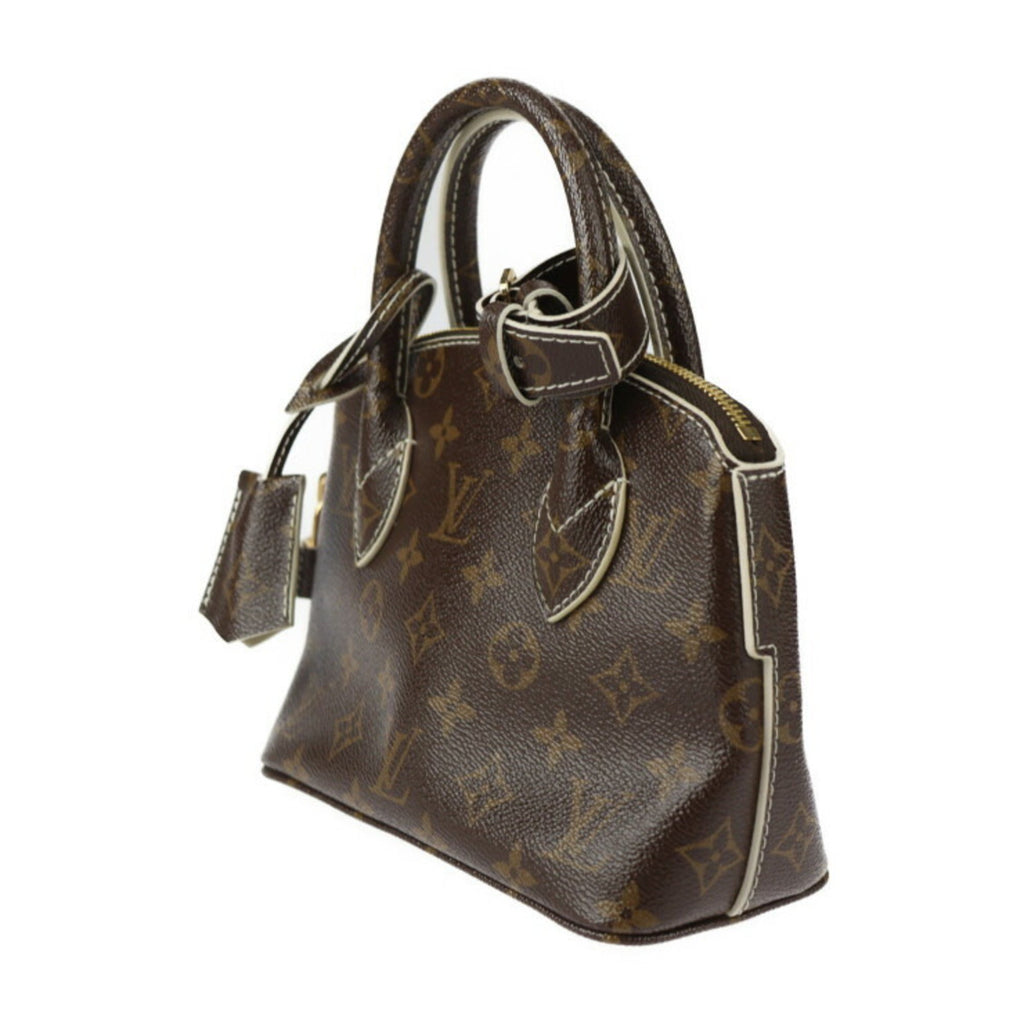 Louis Vuitton Brown Ivory Monogram Pvc Leather Handbag Tote Bag (Pre-Owned)