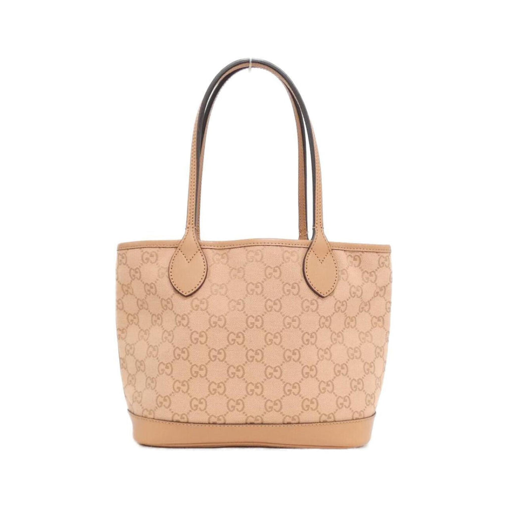 Gucci Pink Gg Canvas Leather Handbag (Pre-Owned)