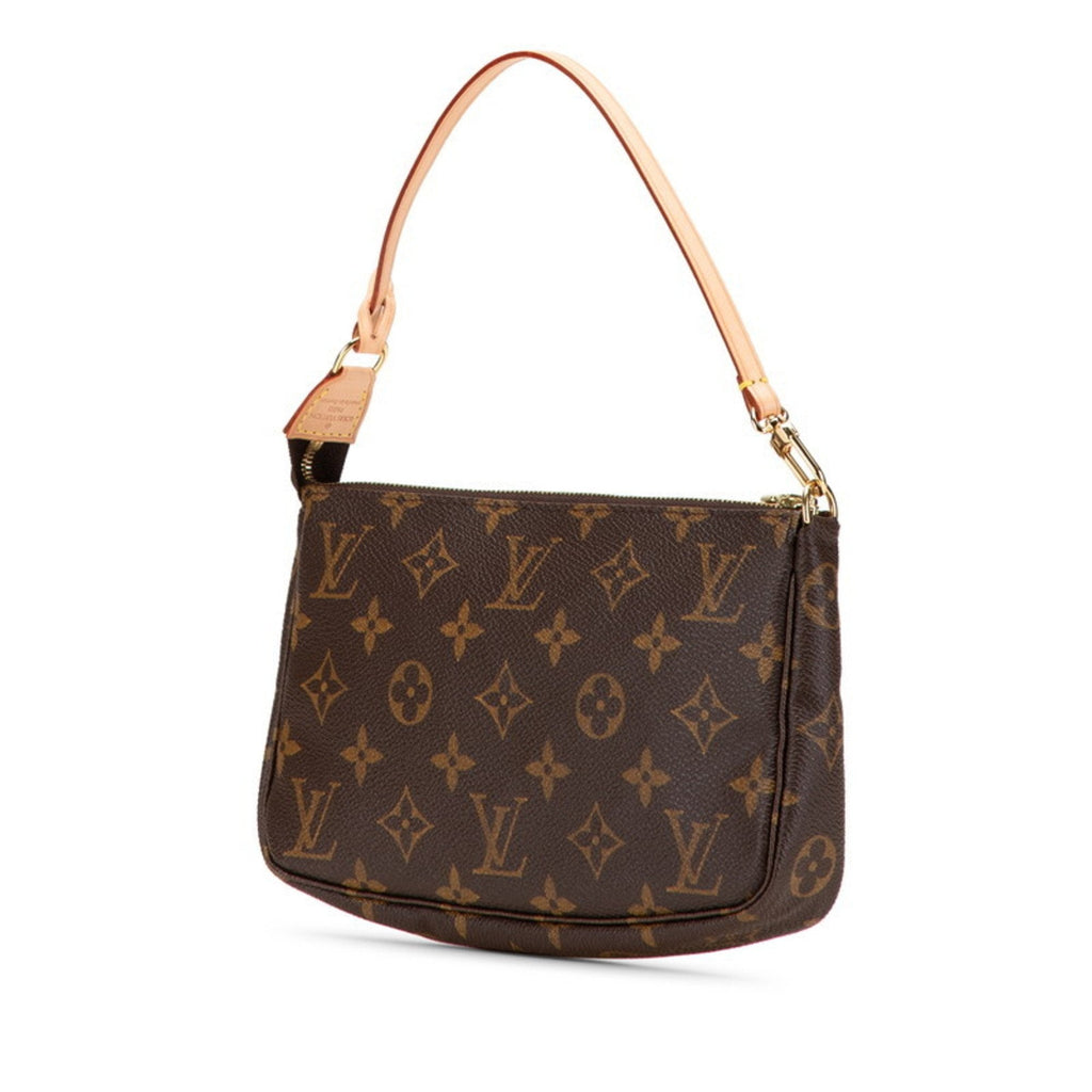 Louis Vuitton Brown Pvc Leather Handbag Pochette (Pre-Owned)