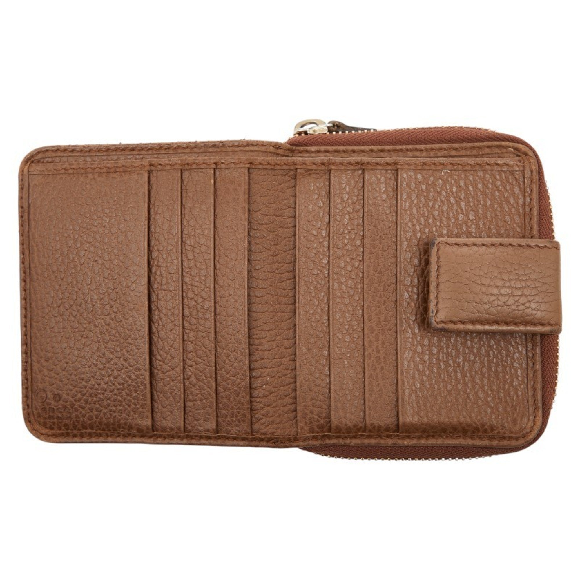Gucci Beige Brown Canvas Leather Wallet (Bi-Fold) (Pre-Owned)