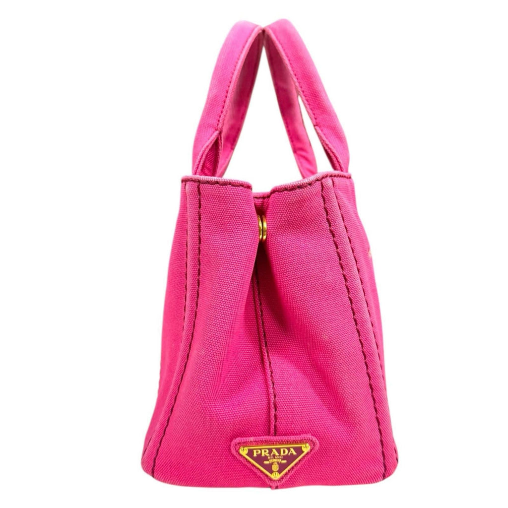 Prada Pink Canvas Shoulder Bag (Pre-Owned)