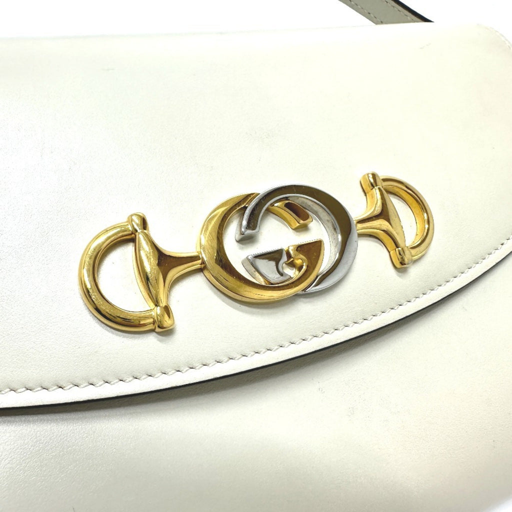 Gucci Off-White Leather Shoulder Bag (Pre-Owned)