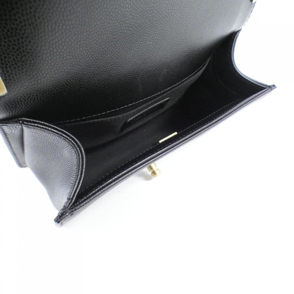 Chanel Black Grained Calfskin Shoulder Bag (Pre-Owned)