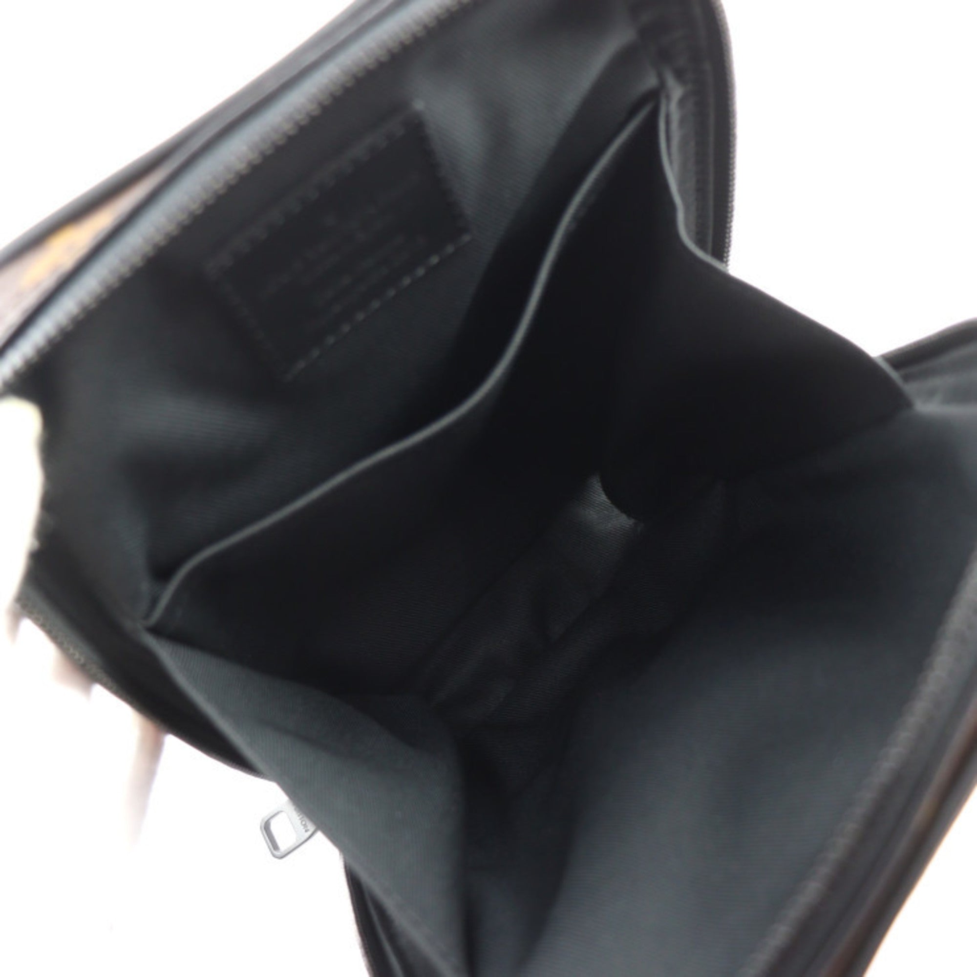 Louis Vuitton Black Brown Monogram Monogram Leather Shoulder Bag Sling Bag (Pre-Owned)