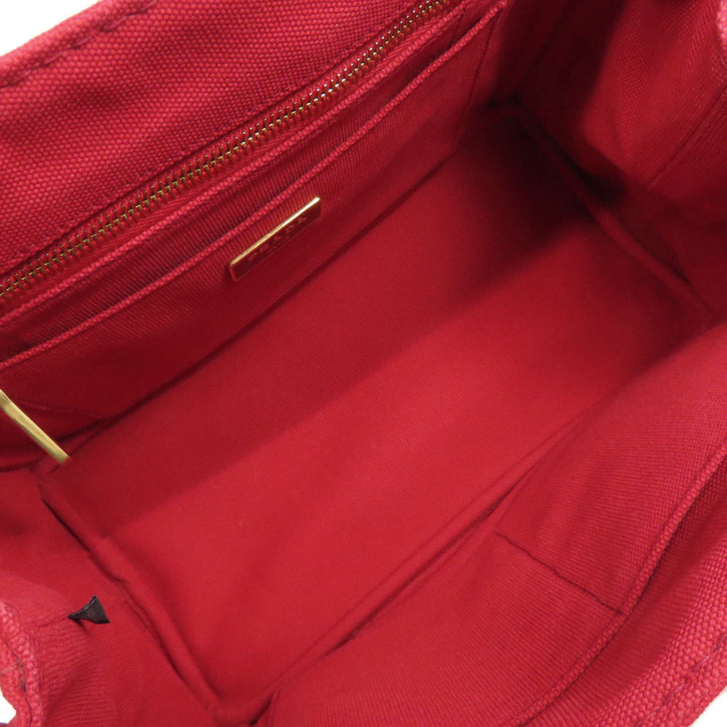 Prada Red Color Canapa Handbag (Pre-Owned)