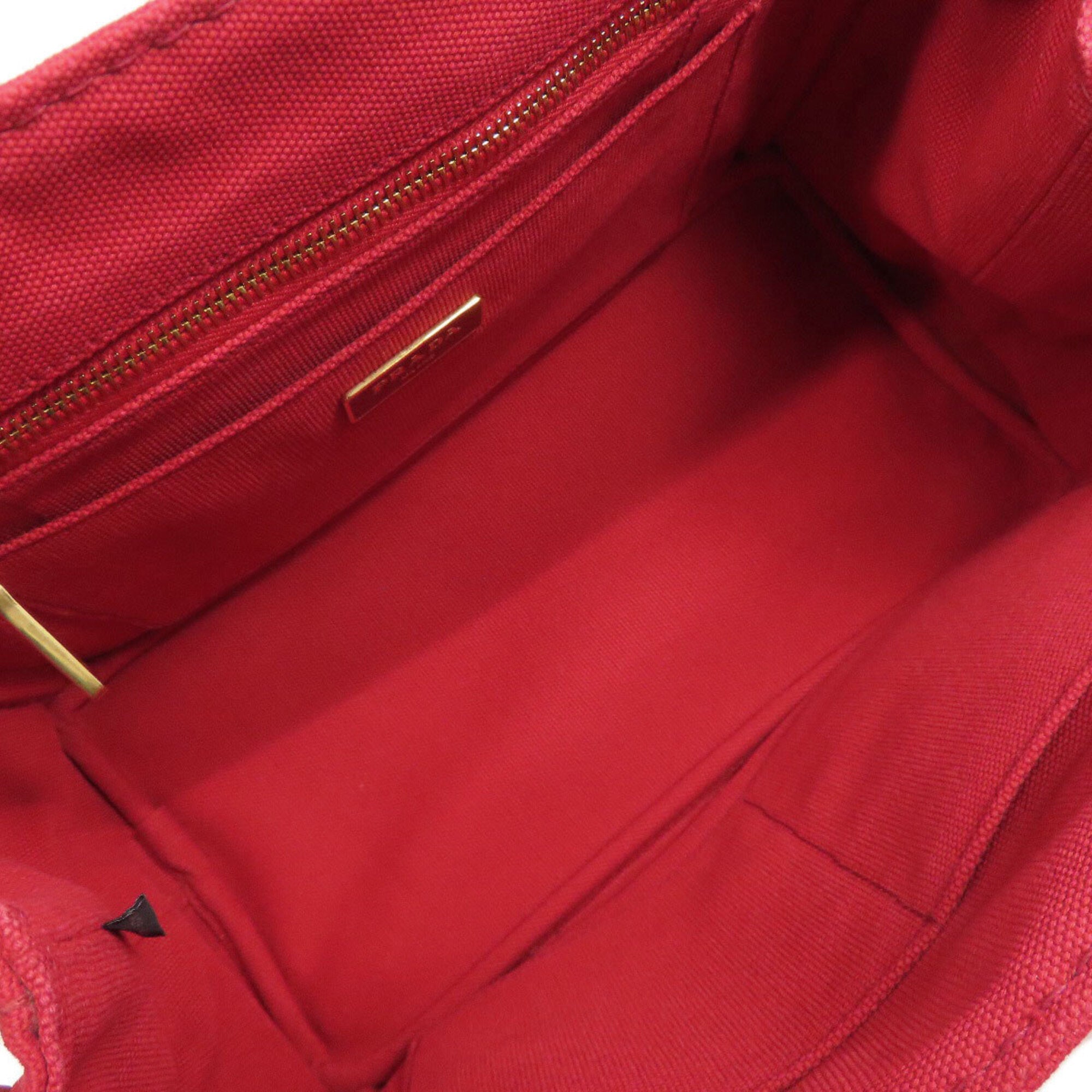 Prada Red Color Canapa Handbag (Pre-Owned)