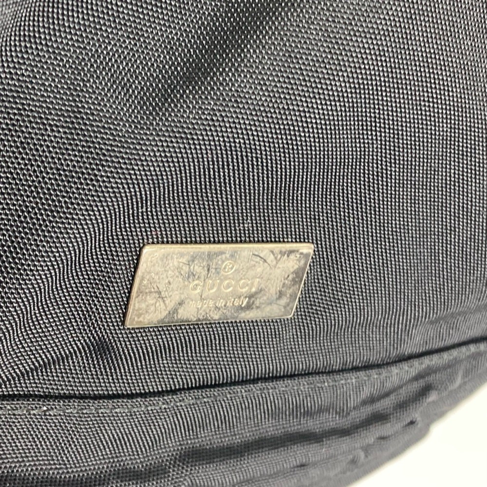 Gucci Black Nylon Leather Backpack (Pre-Owned)