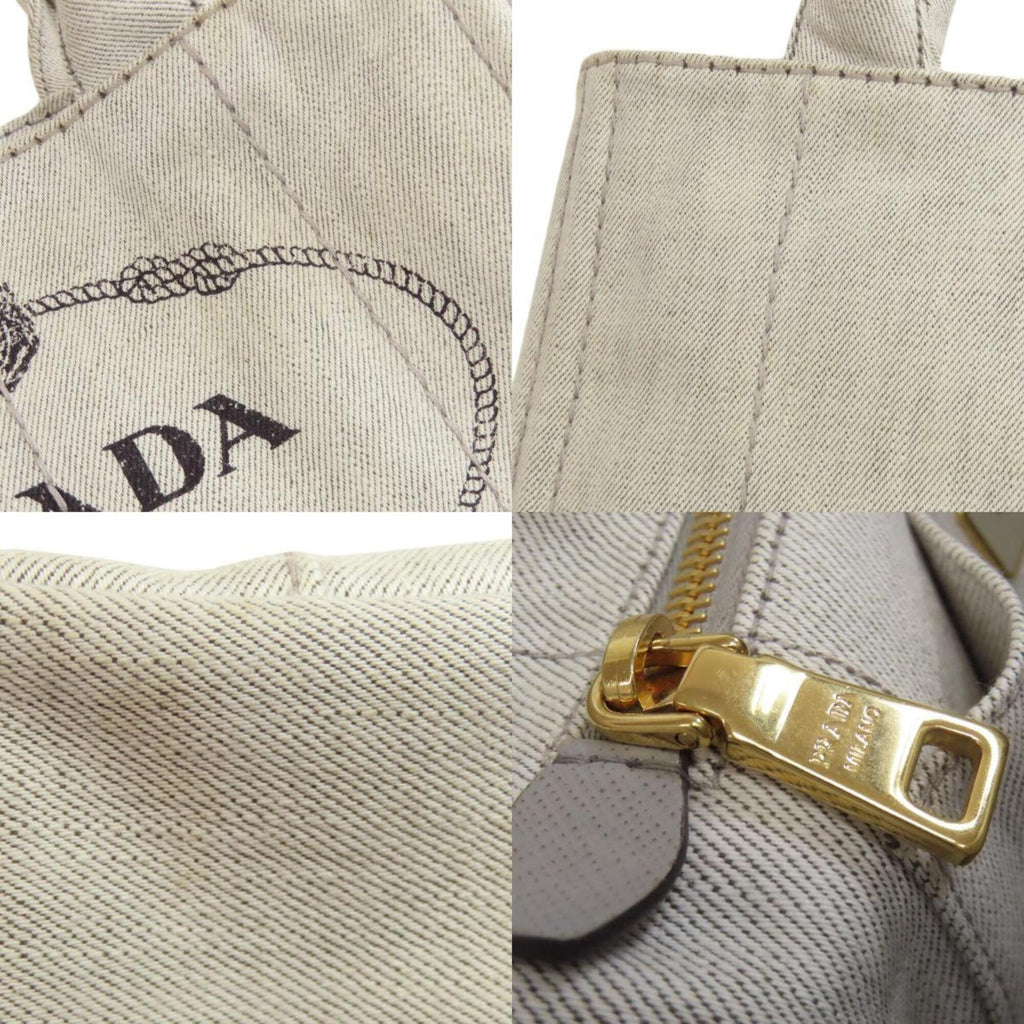 Prada Gray Denim Handbag (Pre-Owned)