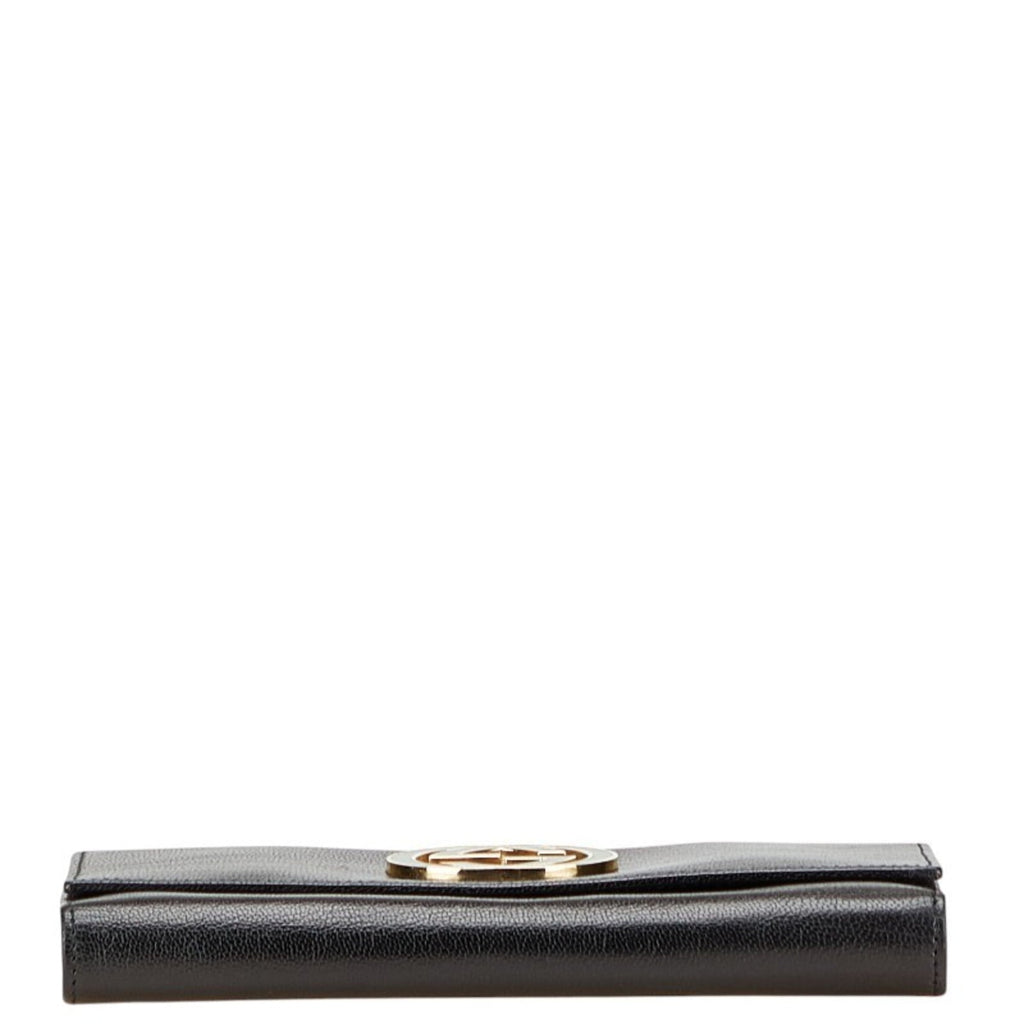 Gucci Black Green Leather Coin Purse/Coin Case (Pre-Owned)