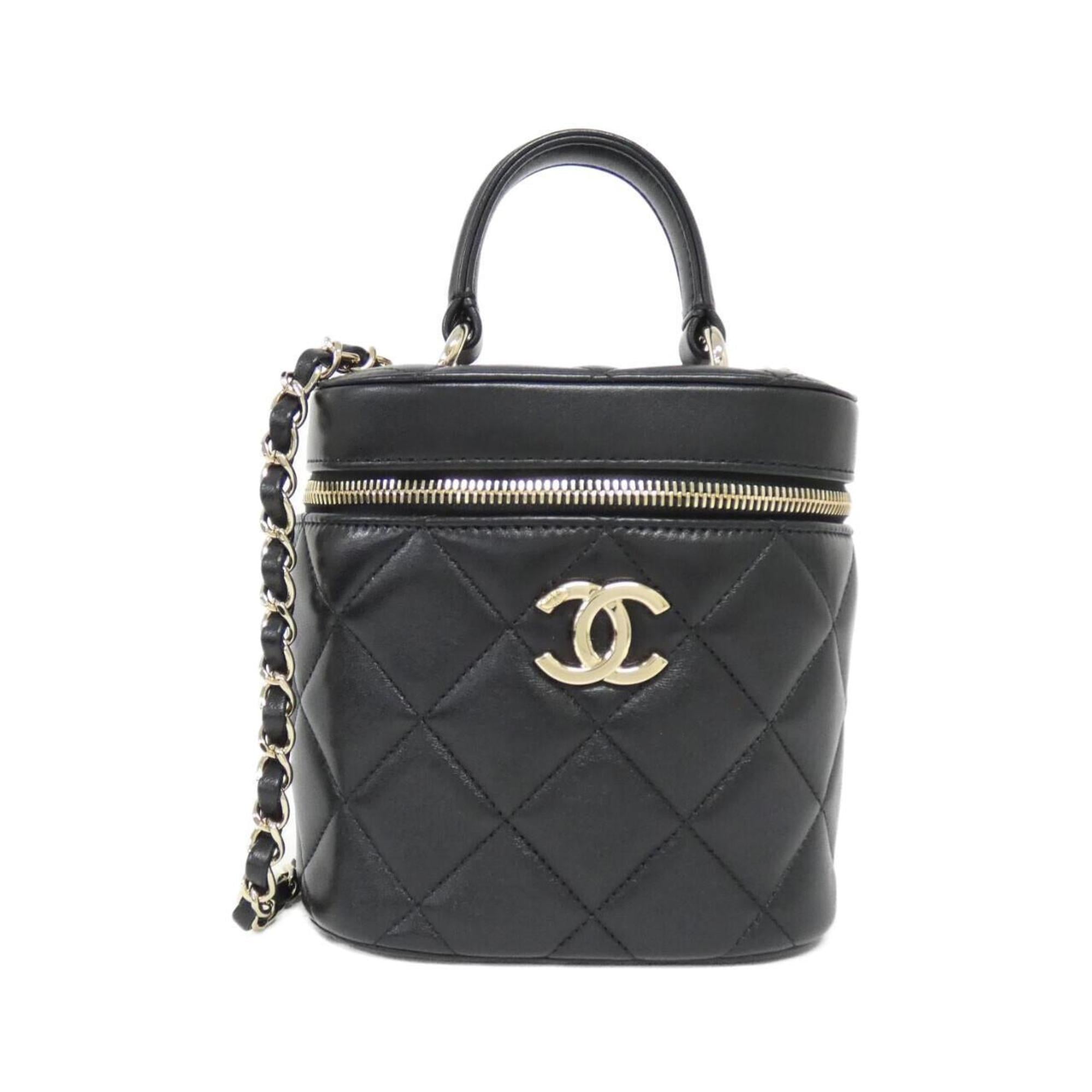 Chanel Black Leather Handbag (Pre-Owned)