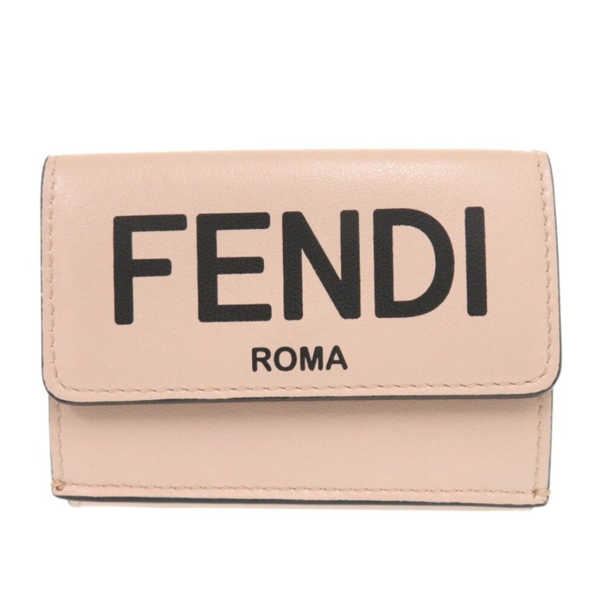 Fendi Pink Leather Wallet (Tri-Fold) (Pre-Owned)