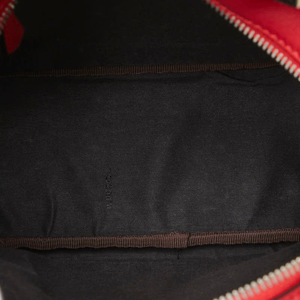 Fendi Red Color Leather Backpack (Pre-Owned)