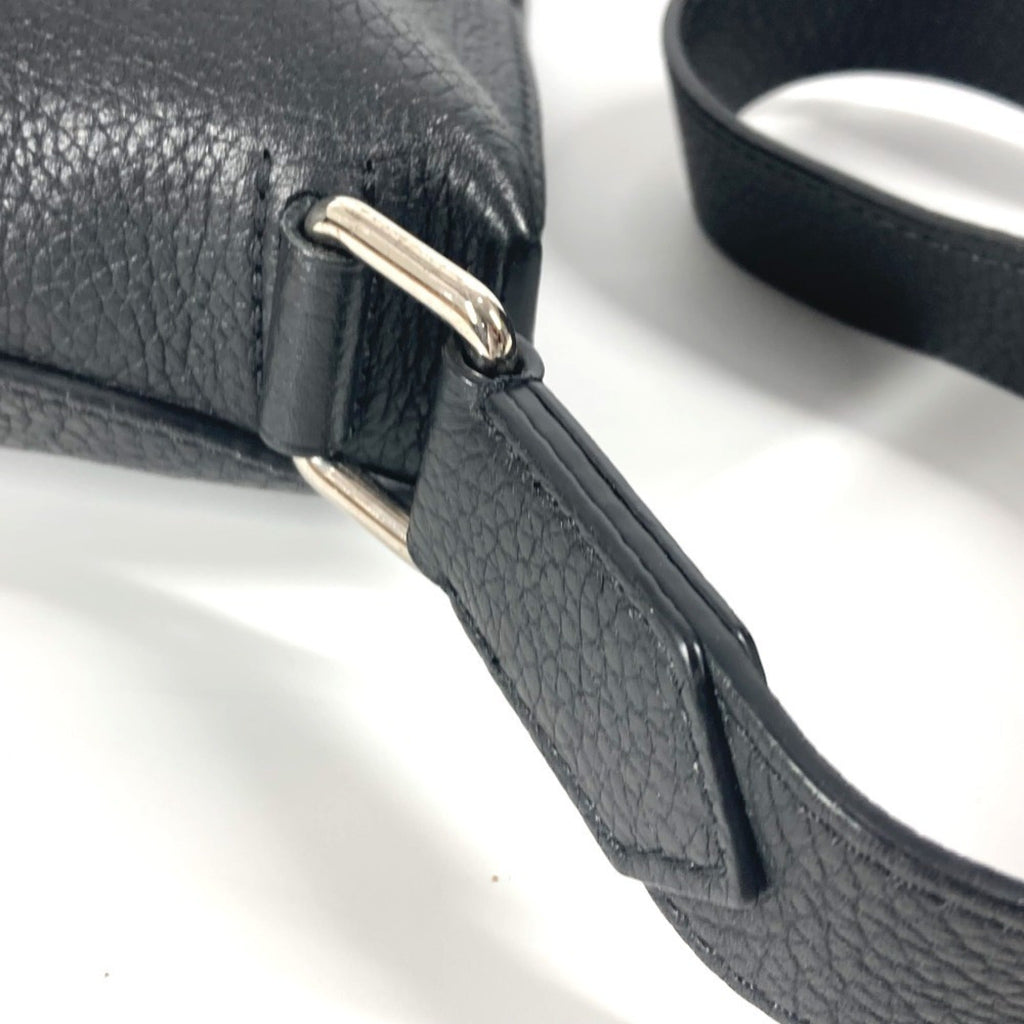 Louis Vuitton Black Noir Leather Messenger Bag Shoulder Bag (Pre-Owned)