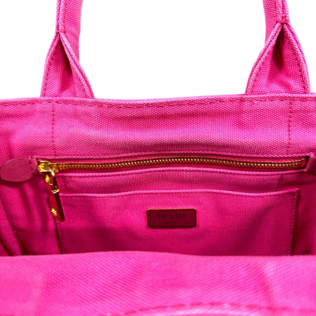 Prada Pink Canvas Shoulder Bag (Pre-Owned)