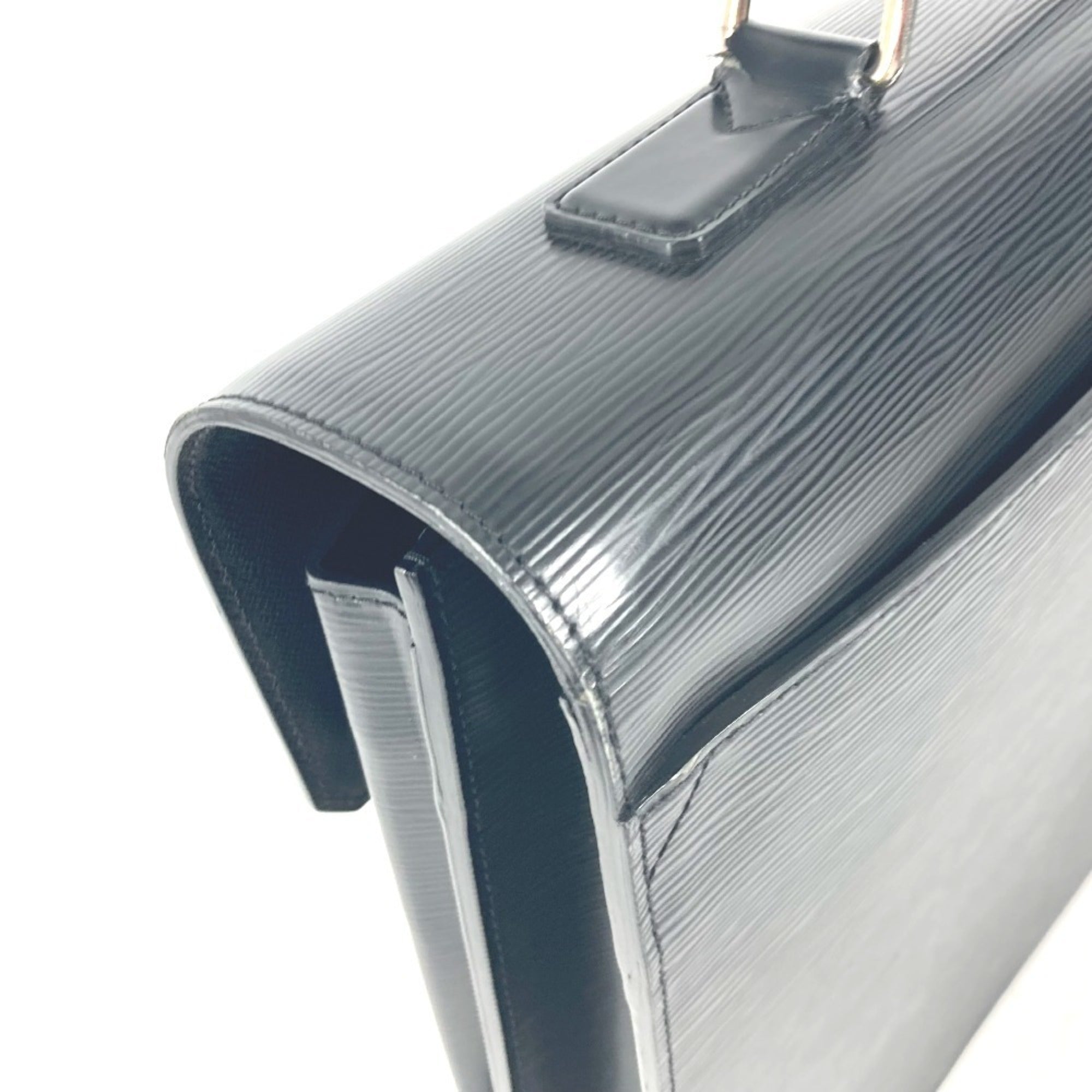 Louis Vuitton Black Noir Epi Leather Briefcase Handbag (Pre-Owned)