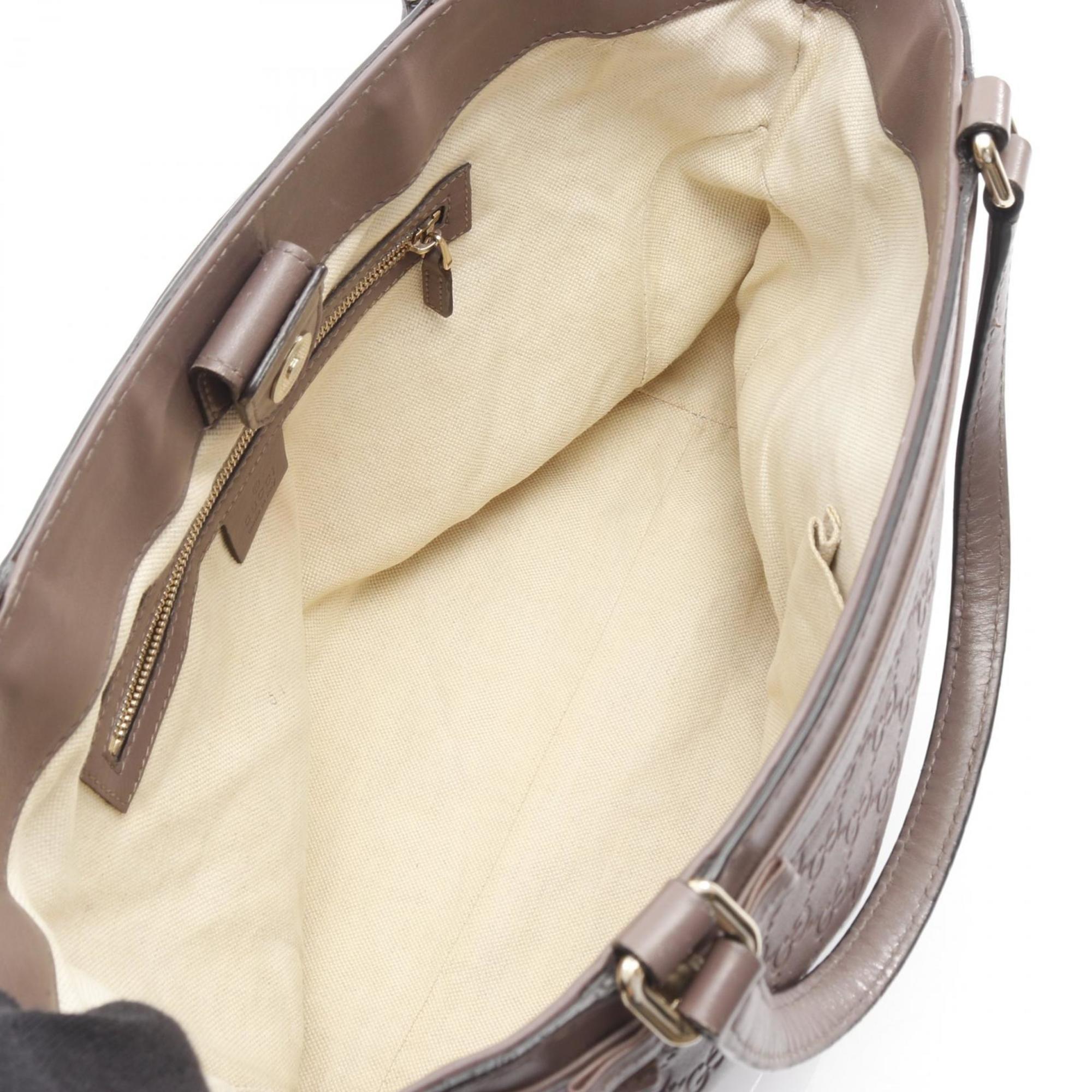 Gucci Pink Leather Tote Bag (Pre-Owned)