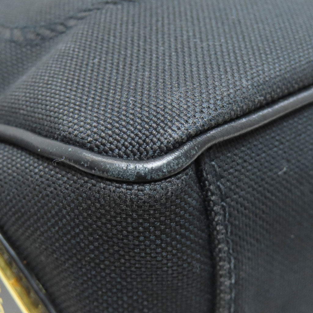 Prada Black Canvas Shoulder Bag (Pre-Owned)