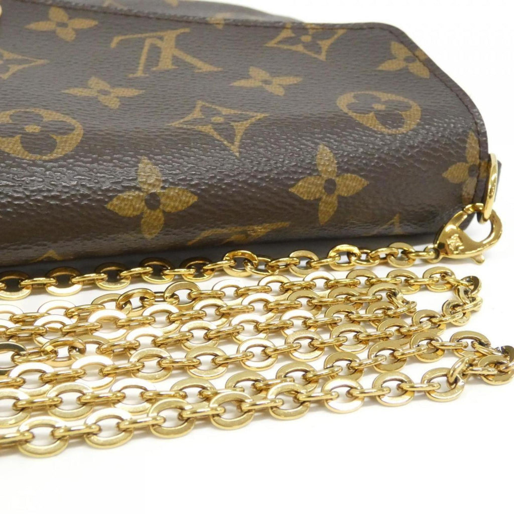Louis Vuitton Marron Coated Canvas Pochette Shoulder Bag (Pre-Owned)