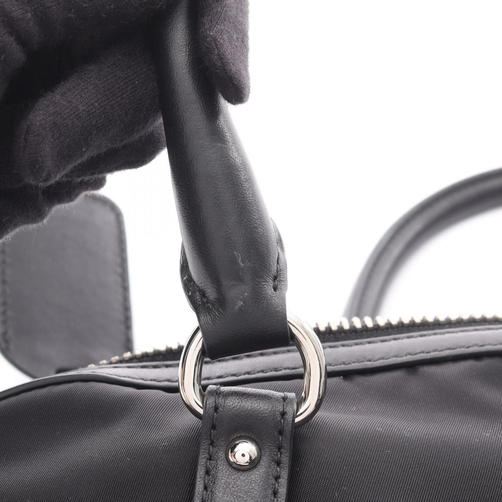 Prada Black Nylon Leather Handbag (Pre-Owned)