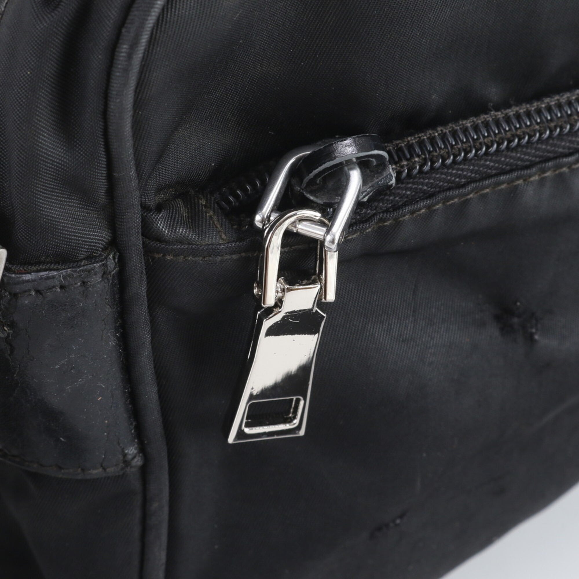 Prada Black Nylon Leather Shoulder Bag (Pre-Owned)